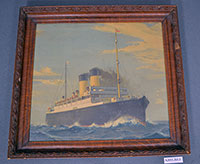 Lithographie colorée du navire « S.S. Metagama ».